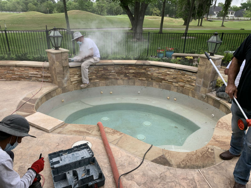 swimming pool plaster repair Bellaire, TX