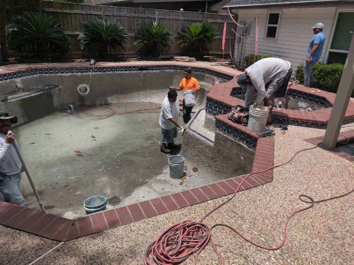 pool replastered League City, TX