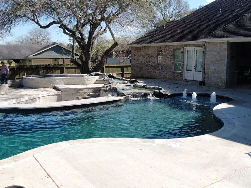 inground pool remodel Friendswood, TX