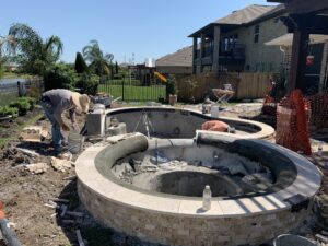 Cinco Ranch TX concrete pool deck resurfacing